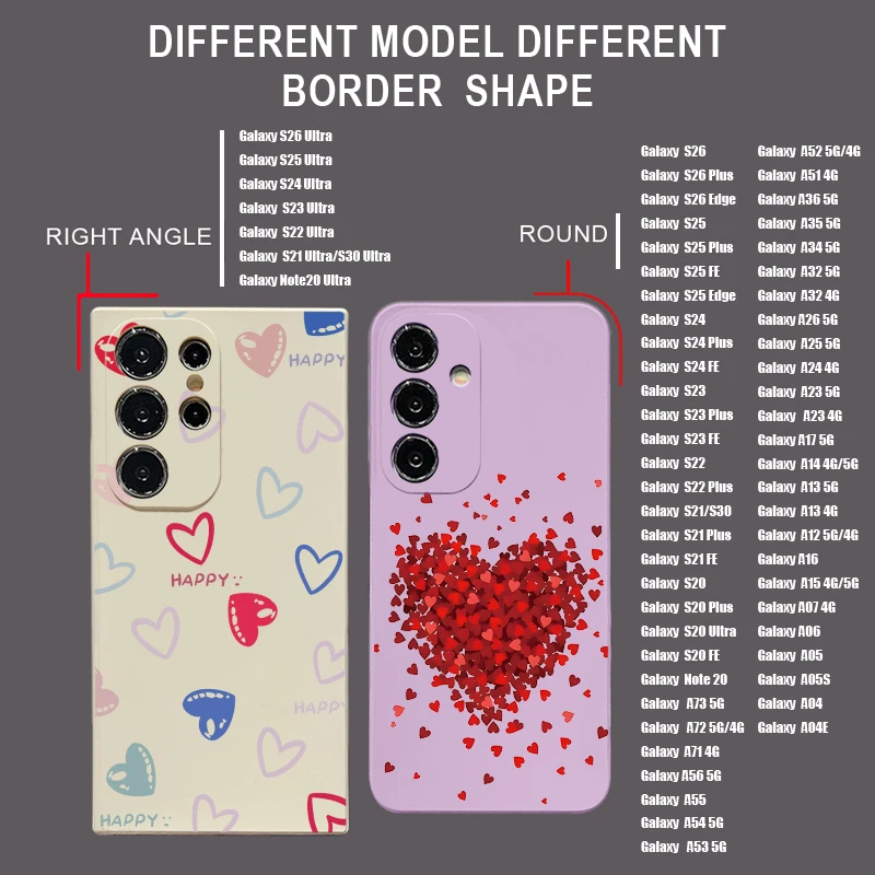 Charming Love Heart Pattern Soft TPU Phone Case Cover