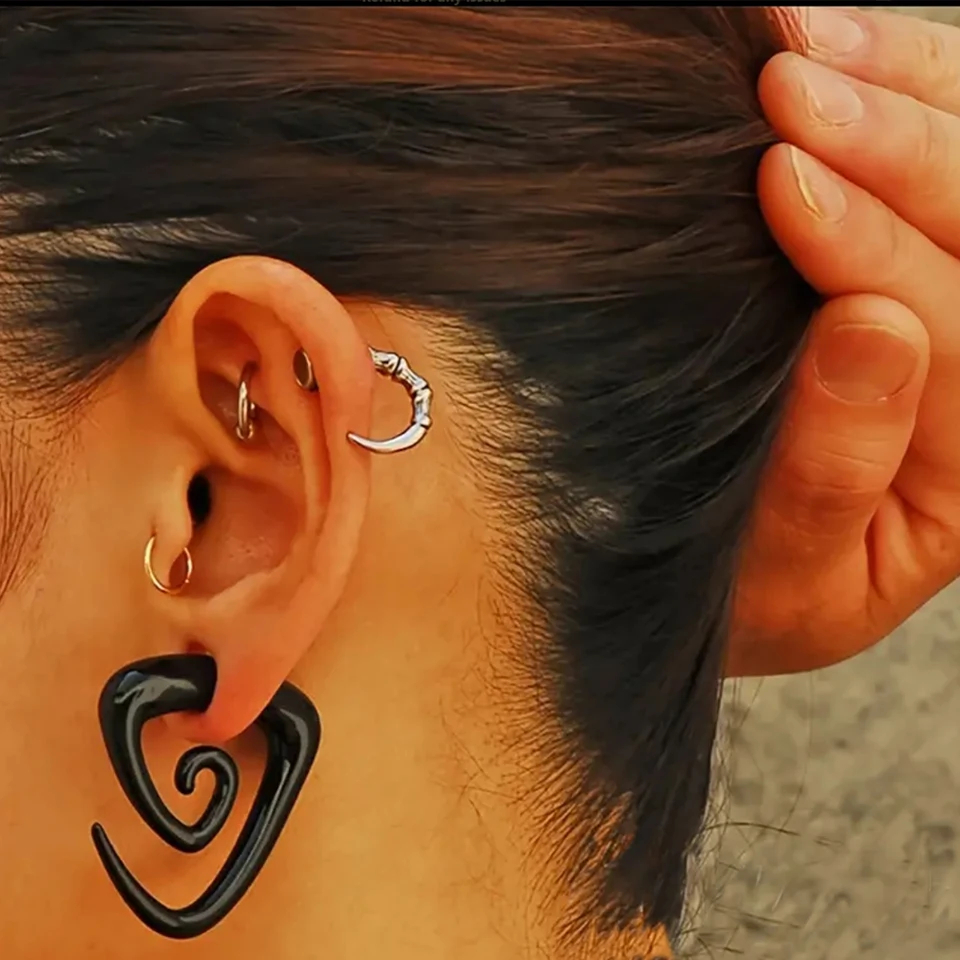 Kit Allungamento Orecchie 16 Pezzi - Spirali Acriliche Da 14G A 00G - Foto 6