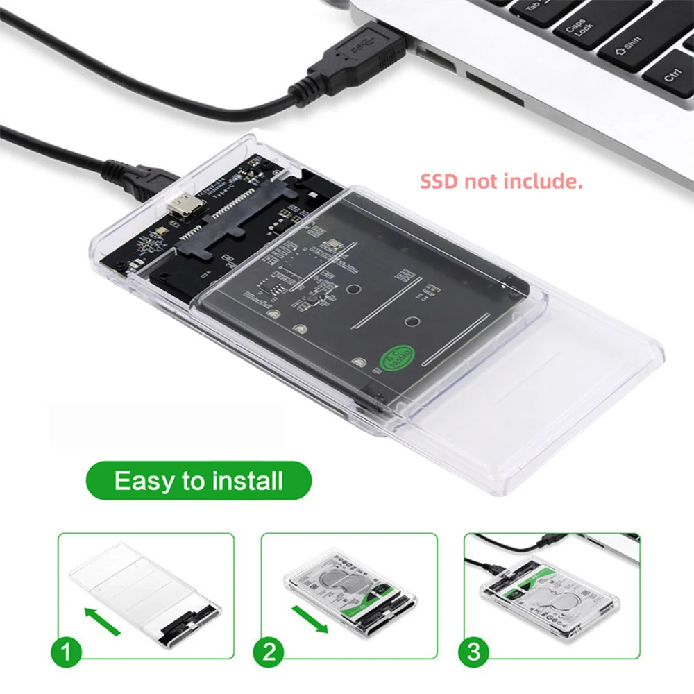 Chenyang-듀얼 NGFF B + M 키 M.2 SSD 카드 JBOD Raid0 스팬 브리지-USB3.0 유형 C USB-C 2.5 인치 SATA 콤보 인클로저