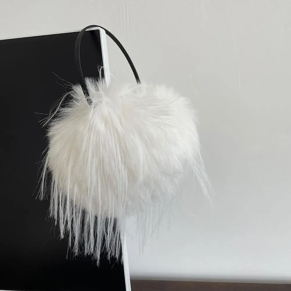 Y2k Long Hair Plush Warm Earmuffs Faux Mink Fur Ear Muffs For Women Winter Cold Proof Fluffy Ear Warmers Thicken Warm Ear Bags
