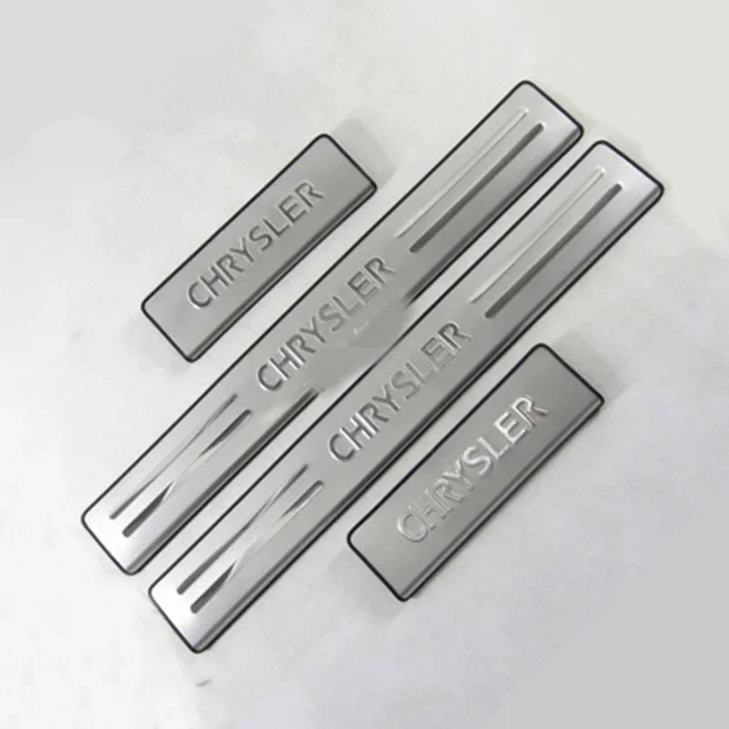 Car-covers 304 Stainless Steel Side Door Sill Scuff Plate Sills Trim fit For 2011-2015 Chrysler 300C Car styling