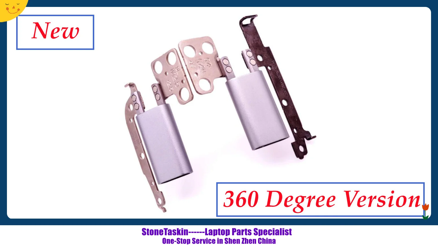 Right & Left LCD Hinges kit Replacement for Dell Inspiron 13 7368 7378 7375 P69G 360 Degree Axis Screen Hinge 2_副本.jpg