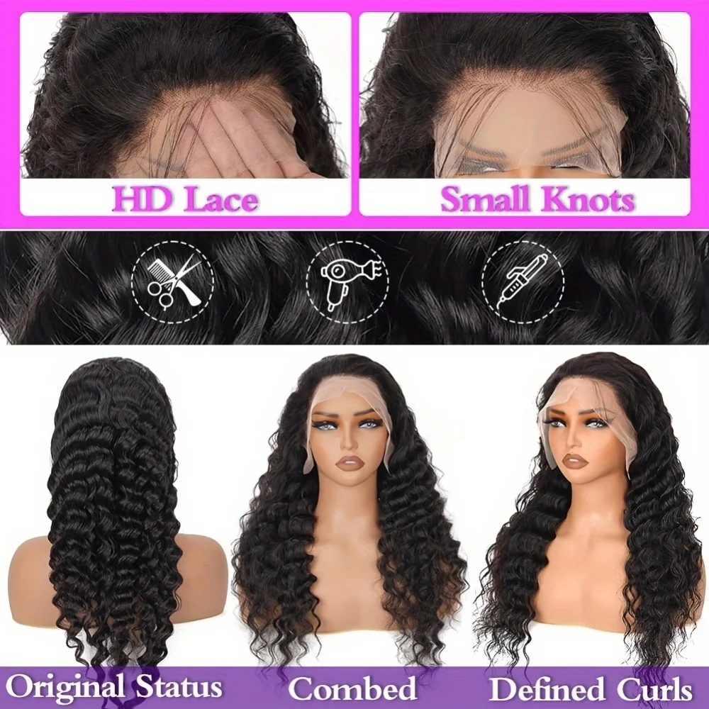 Aspecto general de peluca de cabello humano rizado