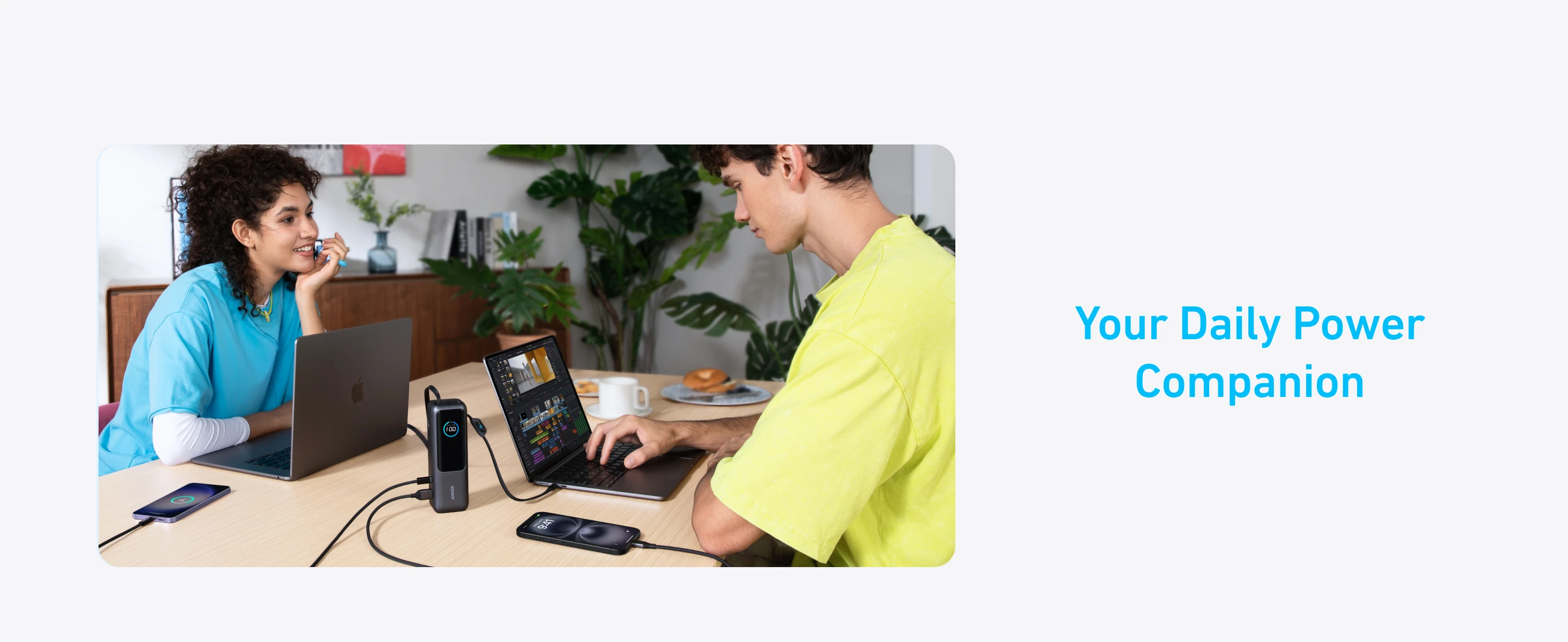 Anker Laptop Power Bank 25K mAh 165W Built-In and Retractable Cables with Smart Display (A1695)