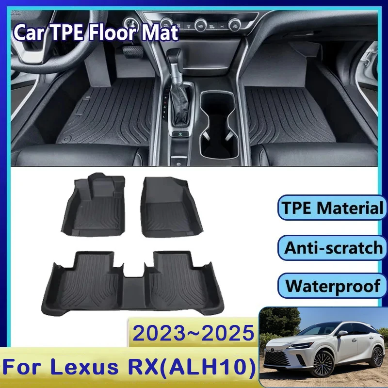 

Car Floor Mat For Lexus RX Plug-in Hybrid ALH10 2023 2024 2025 Luxury Waterproof Mud Carpet TPE Foot Pad Full Rug Accessories