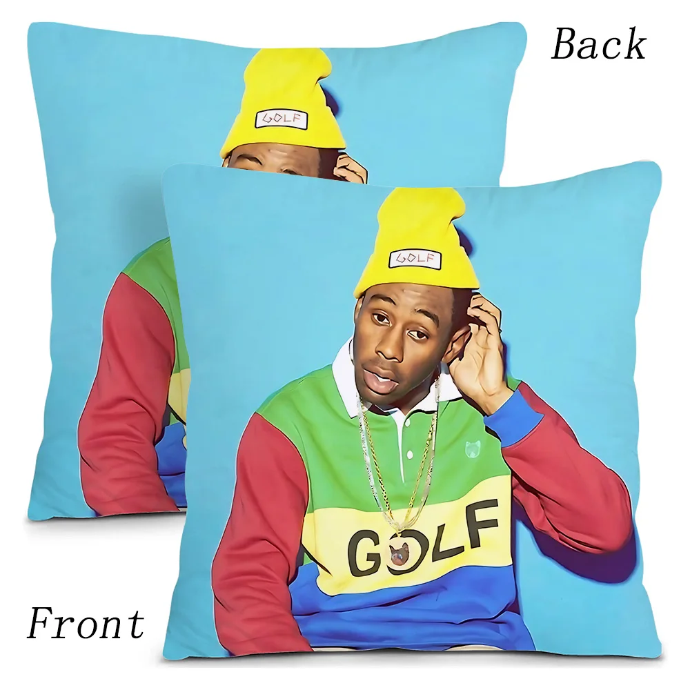 Tyler the Creator Rapper Pillow Covers Cartoon Sofa Decorative Home Double-sided Printing Short Plush Cute Cushion Cover 4