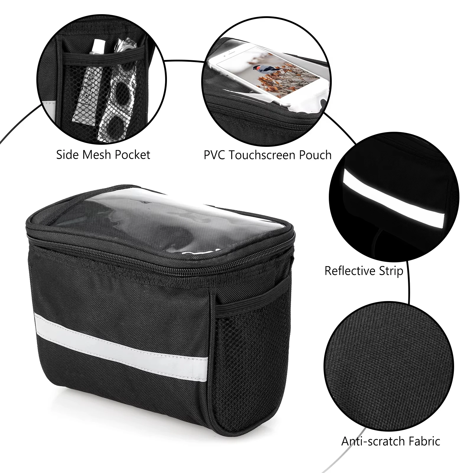 Norms Pro Handlebar Bag Cycling Bike Phone Mount Bag