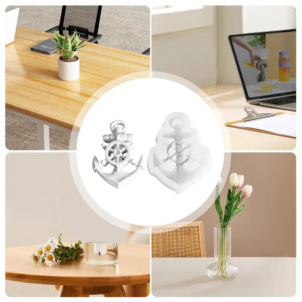 Ship Anchor Mold Ship Anchor Reusable Silicone DIY Mold Beginner-Friendly Epoxy Casting Resin Mold Easily Unmold For Candles
