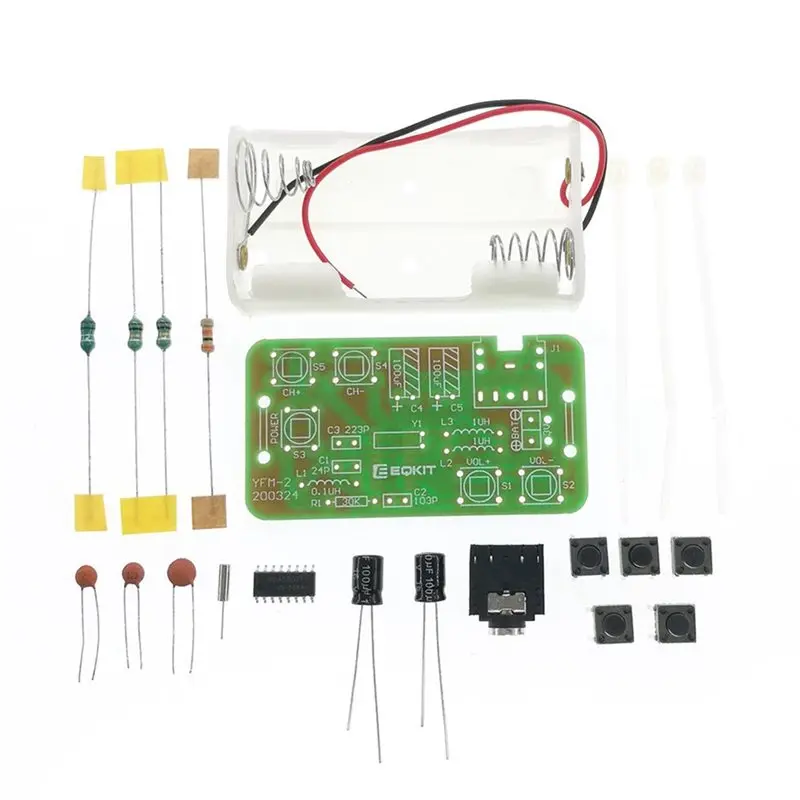 ABGI-3X 조정 가능한 76-108Mhz FM 스테레오 라디오 수신기 모듈 DIY 키트 무선 수신기 DIY 전자 제품