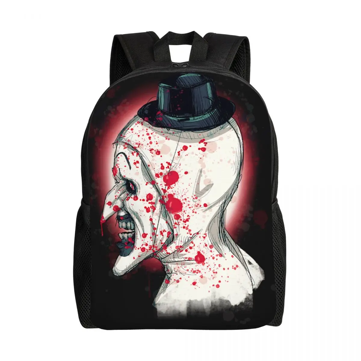 

Terrifier Movie Backpacks for Men Women Waterproof College School Halloween Horror Clown Bag Print Bookbags