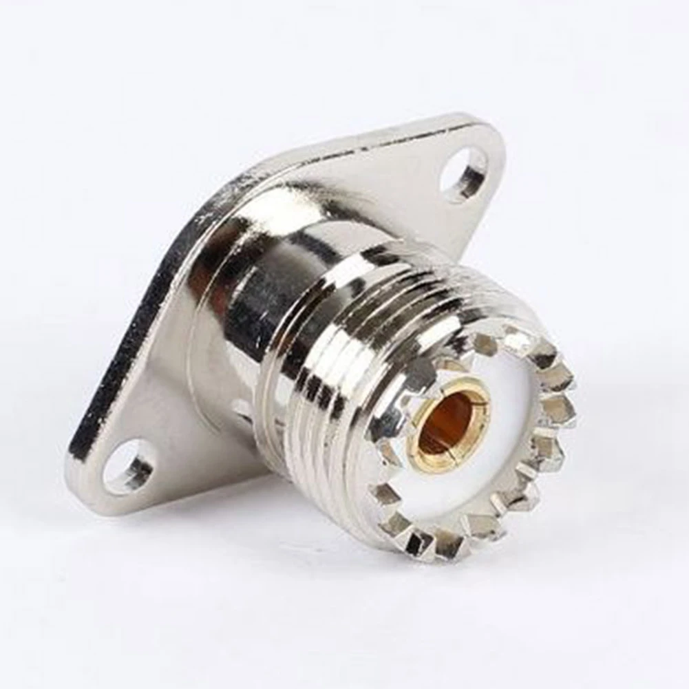 5 PCS UHF SO239 Female 2 Hole Female Jack with Rhombic Flange Soldering Panel RF Connector Socket Female Connector