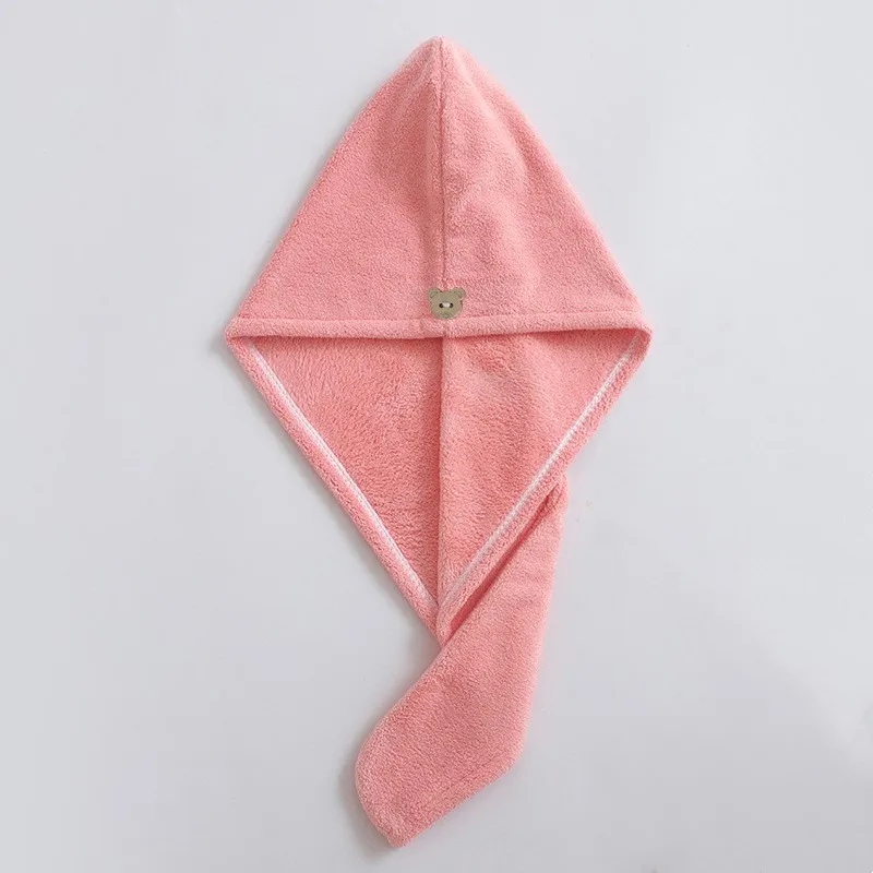 Women Hair Drying Hat Quick-dry Hair Bath Hat Towel Cap Microfiber Solid Towel Cap Super Absorption Turban Dry microfiber towels quick drying towel curly hair drying hat