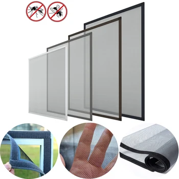 Pantalla de ventana personalizada autoadhesiva para insectos, Red de ventana lavable reutilizable, mosquitera de tul, kit de marco de pantalla personalizado