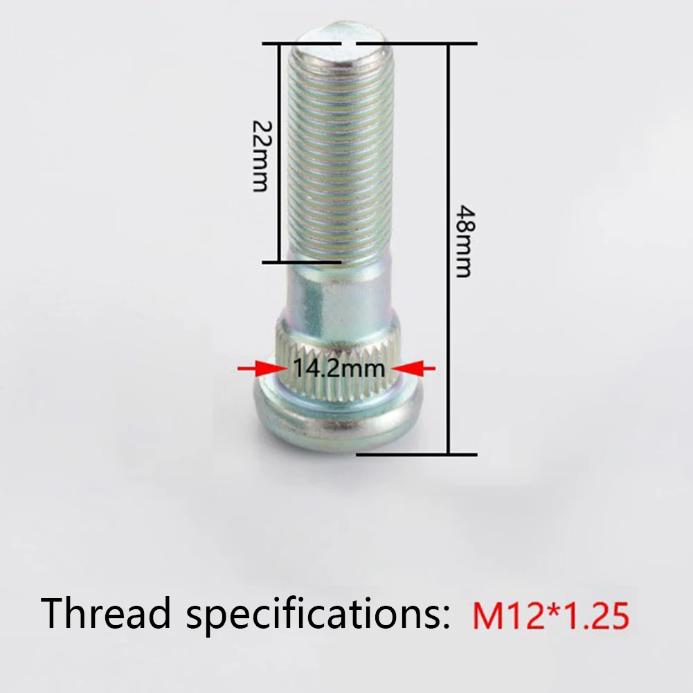 Car Accessories Wheel Hub Bolt Stud 28171AJ000 28365FE001 For Forester 2009-*1.25 Steel Stud & Nut SET car wheel hub ring wheel locking hub wheel hub oil seal bearing set