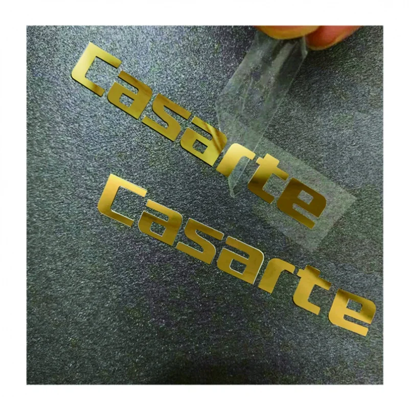 

Customized productMetallic letters labels custom thin electroform gold nickel 3D logo transfer embossed decals metal stickers wi