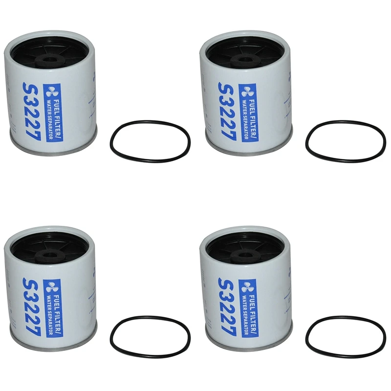 

4X S3227 Outboard Marine Fuel Filter Elements Fuel Water Separator Filter Elements