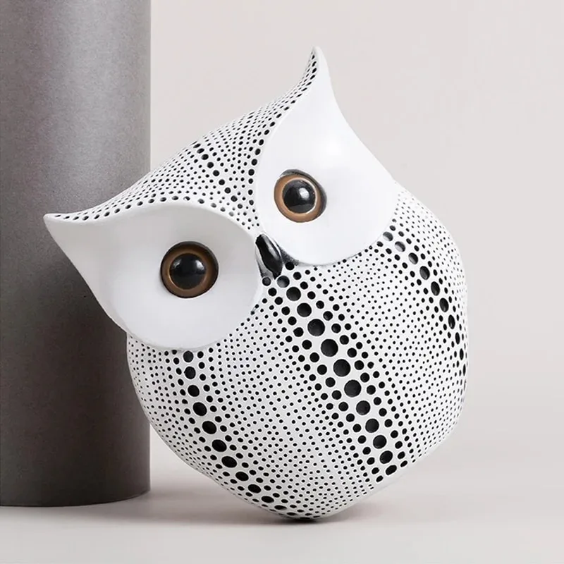 Resin Owl Statue Living Room Decoration Accessories Desk Decoration Statue Decorations for Home Figurines & Miniatures 2025
