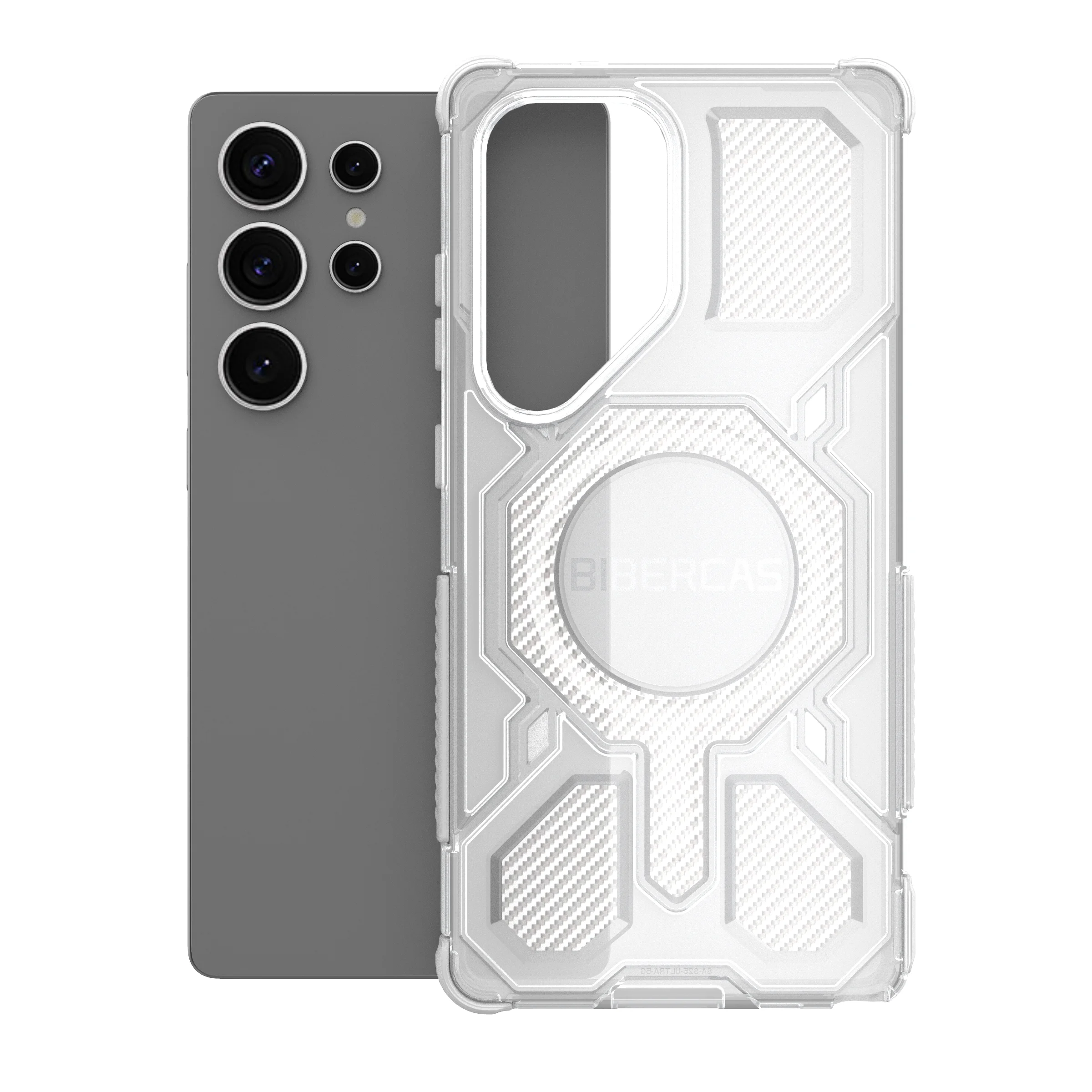 Magnetic Military Armor Phone Case with Wireless Charging & Anti-Drop Protection