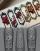 1Pc Snake Rose Skeleton Vintage Bow Flower Window 3D Acrylic Mold Nail Art Decorations  DIY Silicone Nail Templates Nail Mold 3
