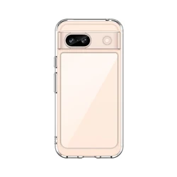 Clear Hard Translucent Shockproof Phone Bumper Case for Pixel 6A (Clear)