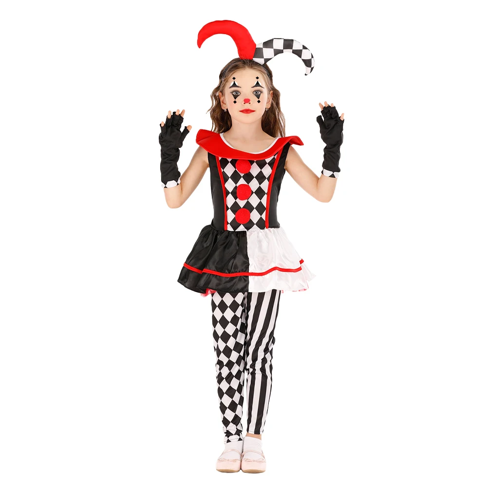 Curvy Twisted Harlequin Clown Costume