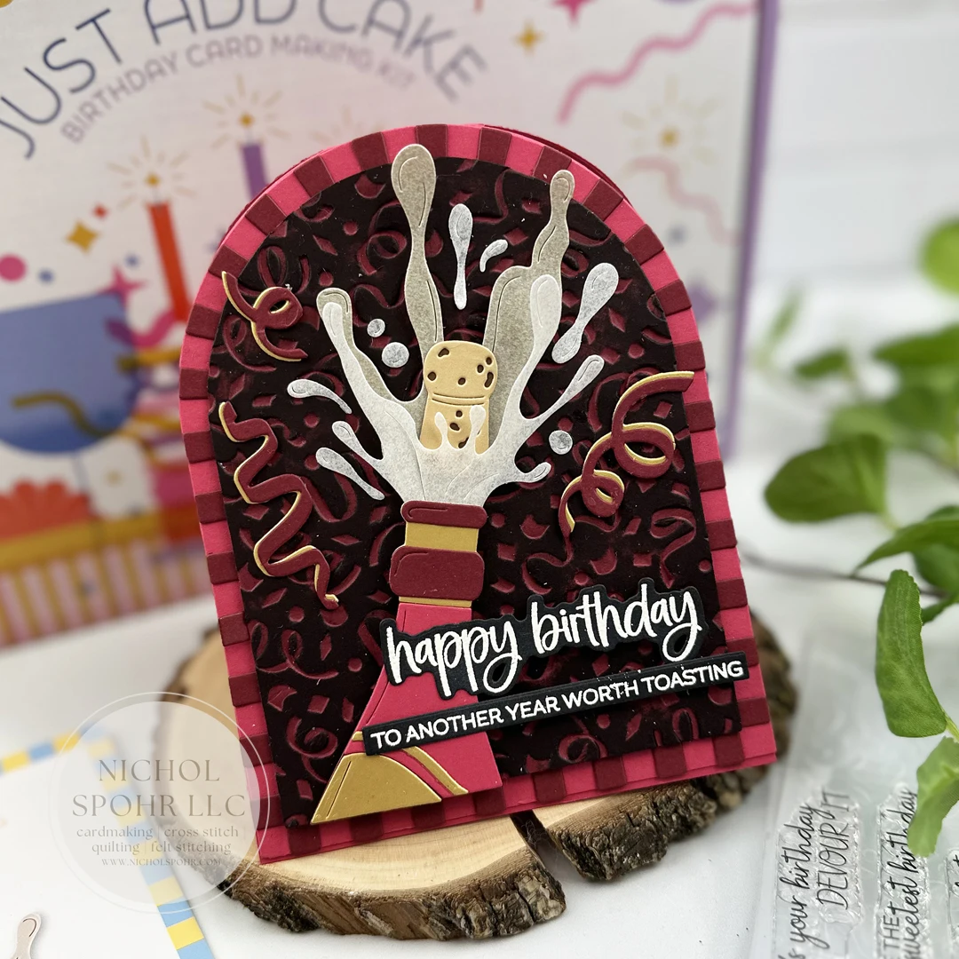 2026년 4월 새로운 케이크 생일 카드 만들기 키트 가든 파티 금속 커팅 다이즈 투명 스탬프 핫 포일 DIY 카드 만들기 스크랩북용