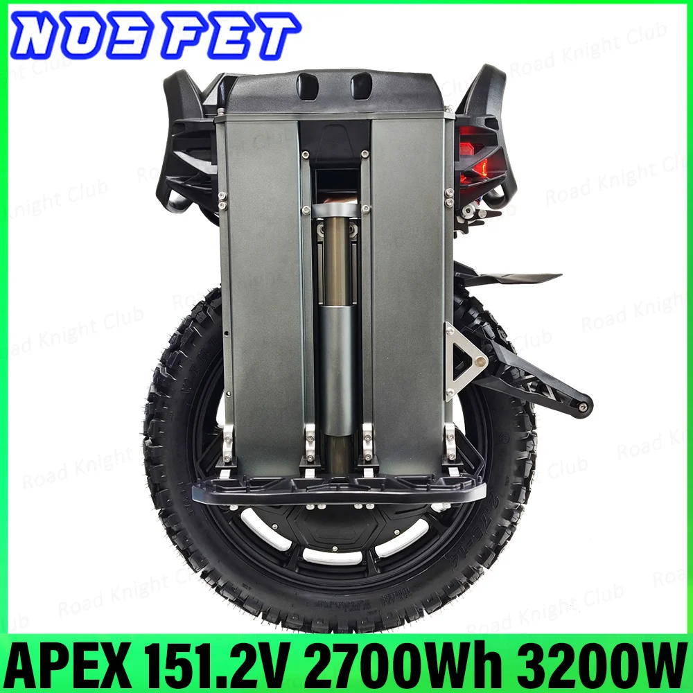 Nosfet APEX 151.2V 2700Wh 50S 50GB Battery 3200W Motor Peak 8000W Air Shock Or Coil Shock 20inch Tire Freespin Speed Max 125km/h