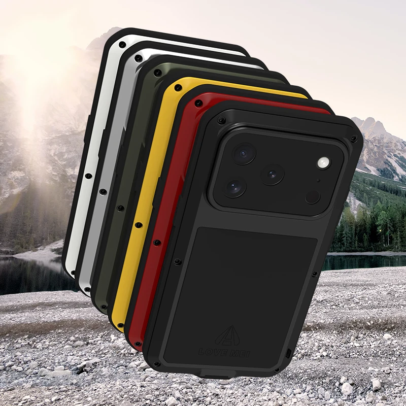 Military Grade Metal Protective Phone Case - Silicone Shockproof & Dustproof Cover