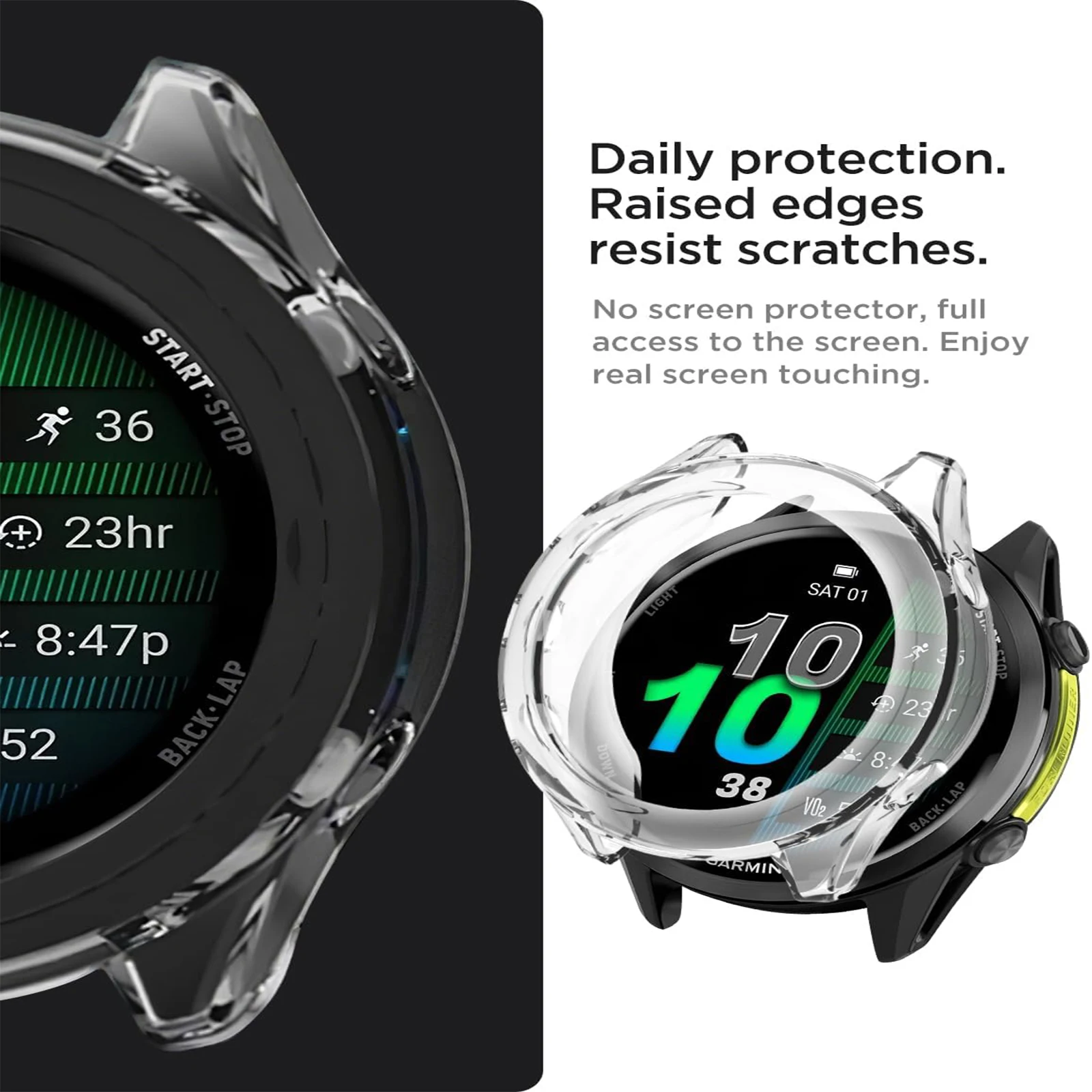 Premium Clear TPU Watch Case with Screen Protector