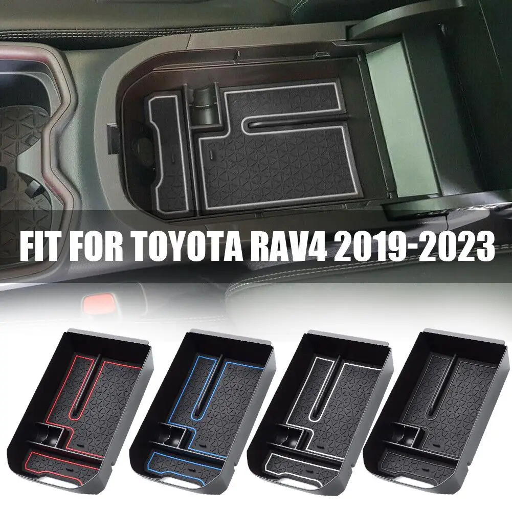 For Toyota RAV4 RAV 4 2019 2023 Central Storage Box Armrest Armrest Glove Holder Plate Car Container Organizer Car Accessories