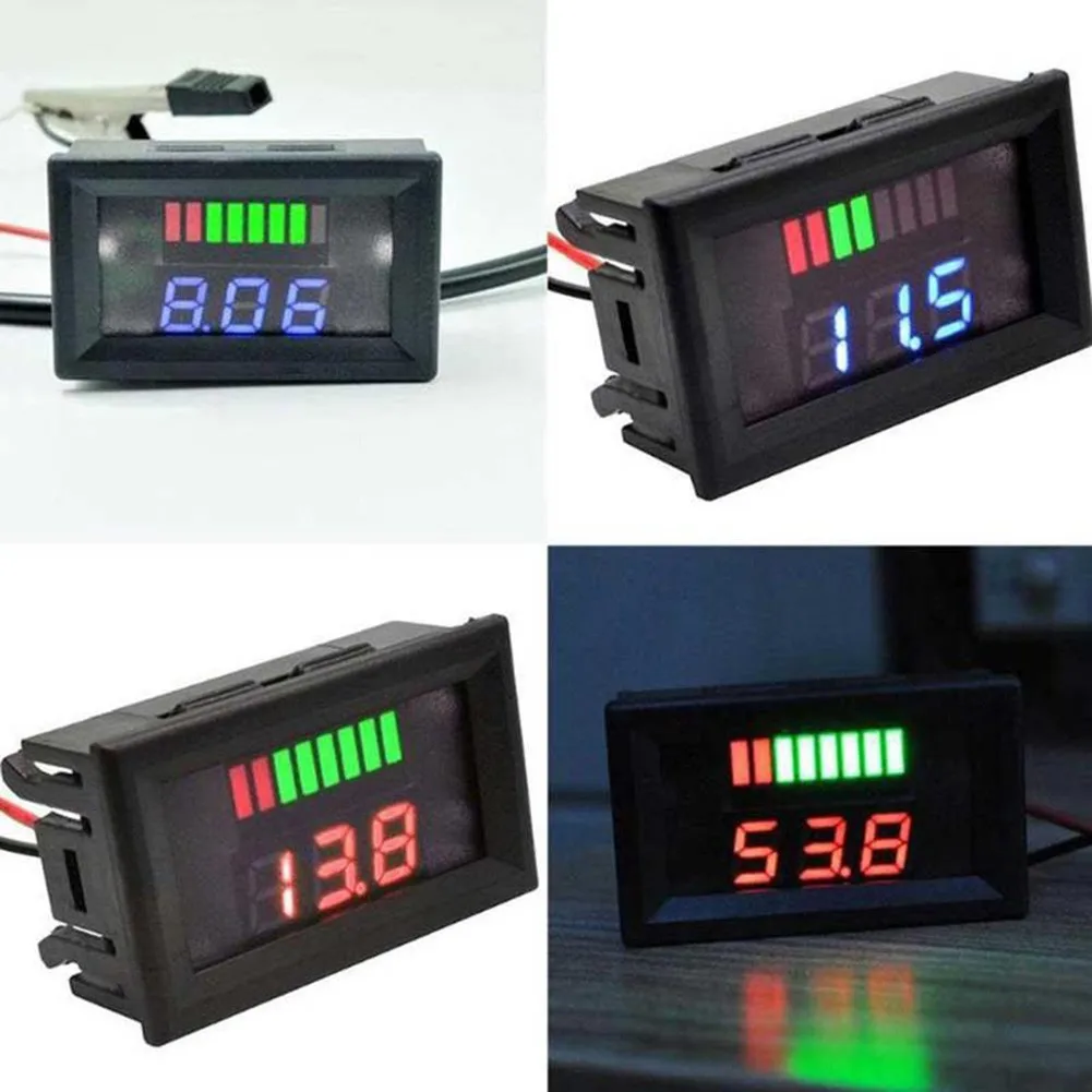 1 Pcs 12V-72V 자동차 해양 오토바이 디지털 전압계 전압 측정기 배터리 게이지 전압계 테스터 모니터 전동 공구