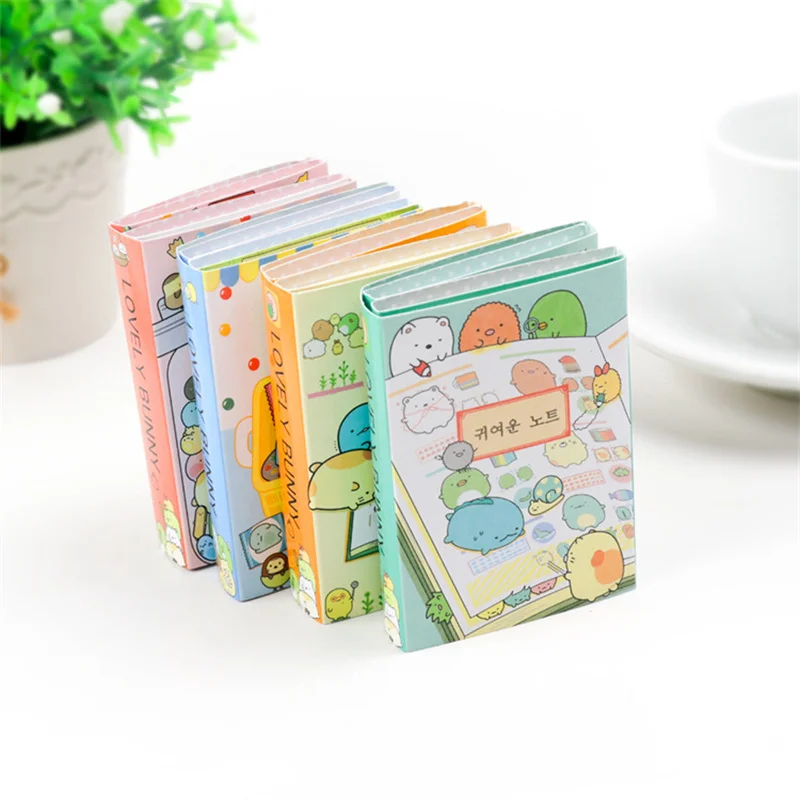 

1pcs Cute Cartoon Memo Pad Lovely Bunny Fold Type Adhesive Sticky Notes Diary Planner Stickers Office School F7111
