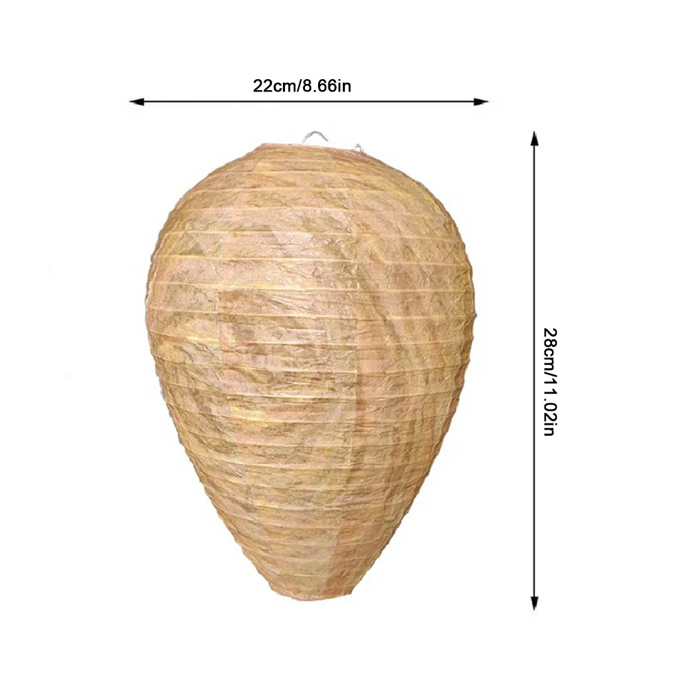 1-10Pcs Hanging Wasp Nest Decoy Outdoor Waterproof Fake Wasp Nest Decoy Hornets Plastic Insects Paper Drive Beehive insect traps insect catcher wasp trap