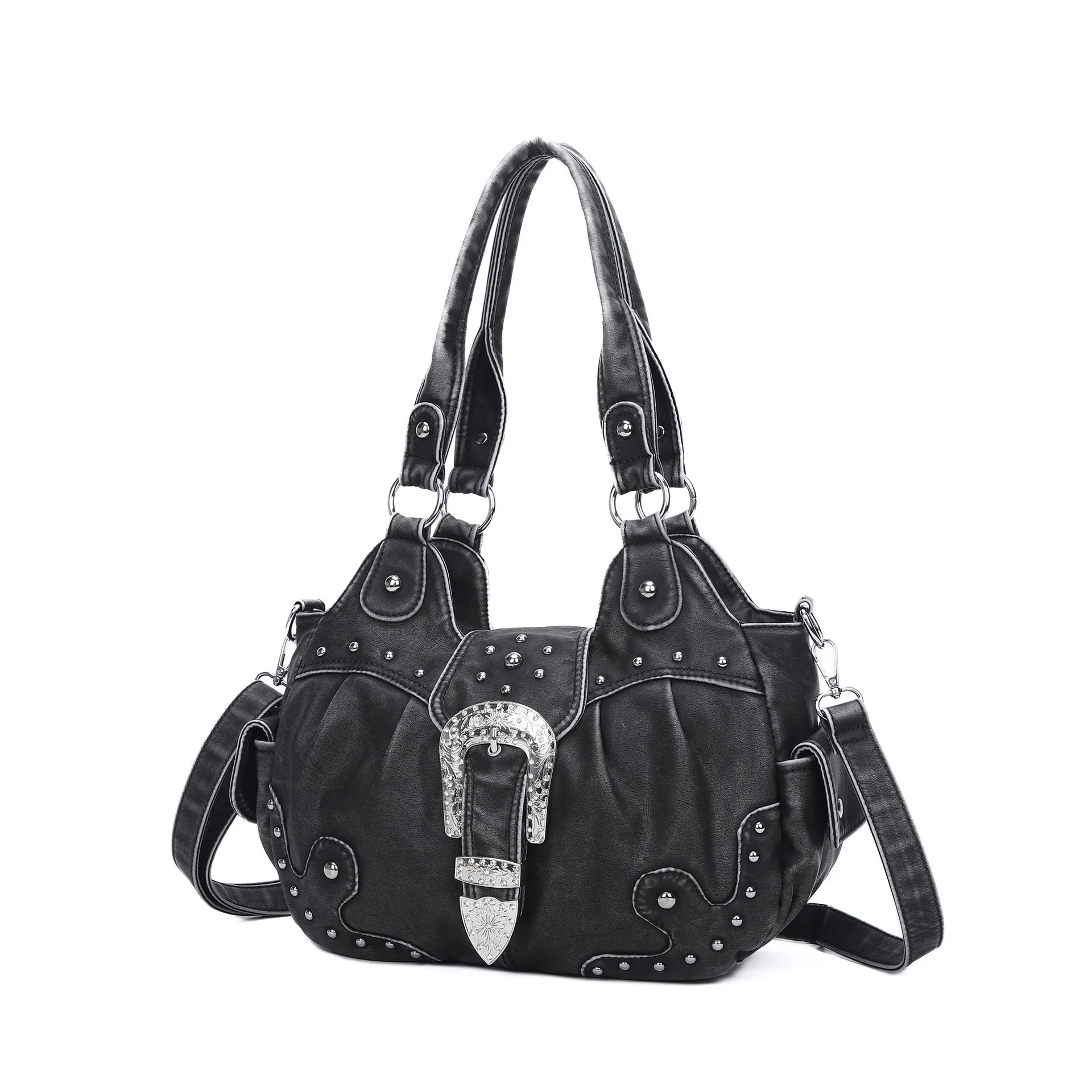 Angelkiss Women Handbag Satchel Top-handle Shoulder Bag Fashion PU Dinner bag Multi-pockets Shoulder Bags Phone Money Pack 5