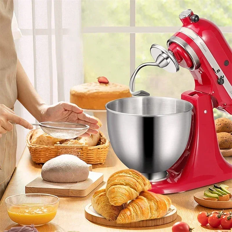 Mixer Aid Attachment Parts Accessories for Kitchenaid 5 Quart Stand Mixer K5WW Wire Whip& 5K7SDH Dough Hook&Mixer Aid Paddle Electric Milk Frother,Hand Immersion Blender,Electric Whisk,Hand Blender,Food Blender,Electric Egg Beater