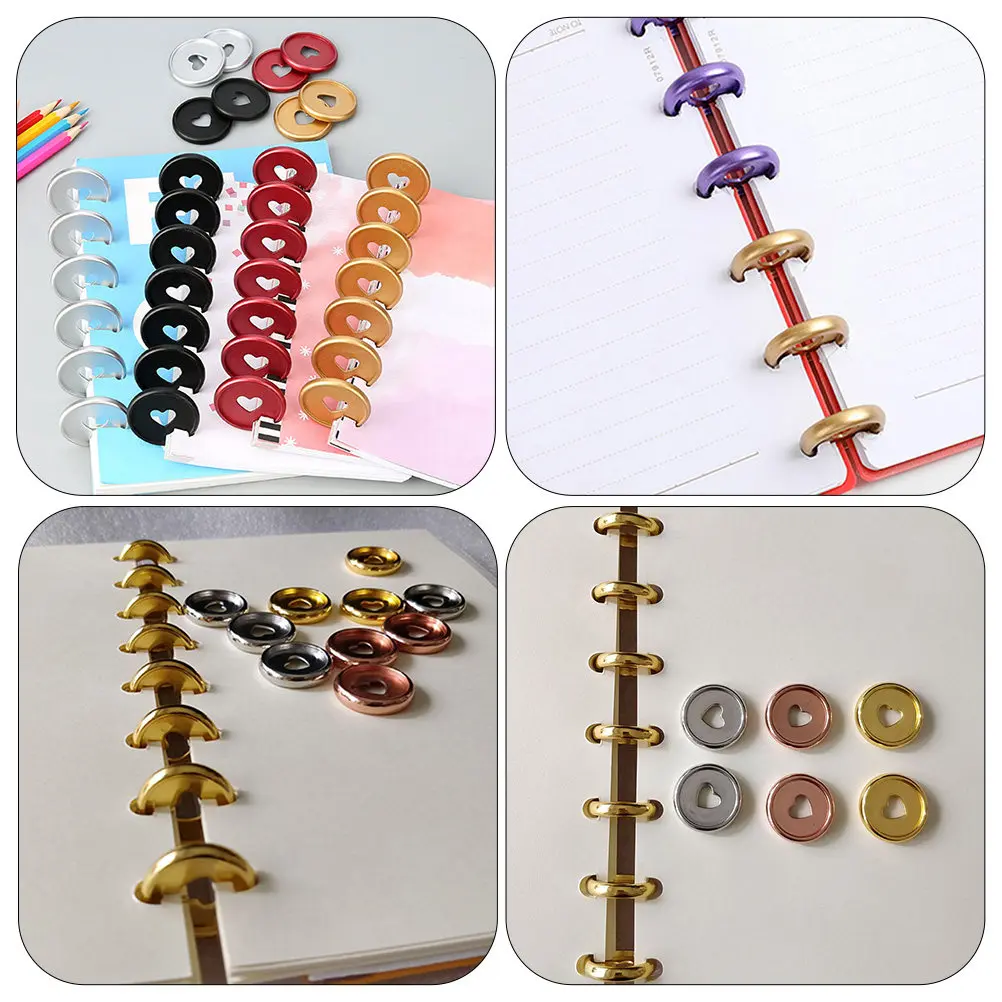 10Pcs 튼튼한 무광택 표면 바인더 디스크 노트북 플래너용 디스크바운드 바인딩 버클 예술가 학생 사무실 바인딩 도구