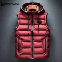 Veste à capuche en fibre de verre pour hommes, gilets à fermeture éclair, coton rembourré, grande taille 6XL, mode décontractée, mâle combiné, marque 2