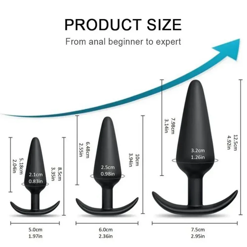 Anal plug butt vibrator Soft silicone erotic anal plug Adults sex toys for couple Women and men