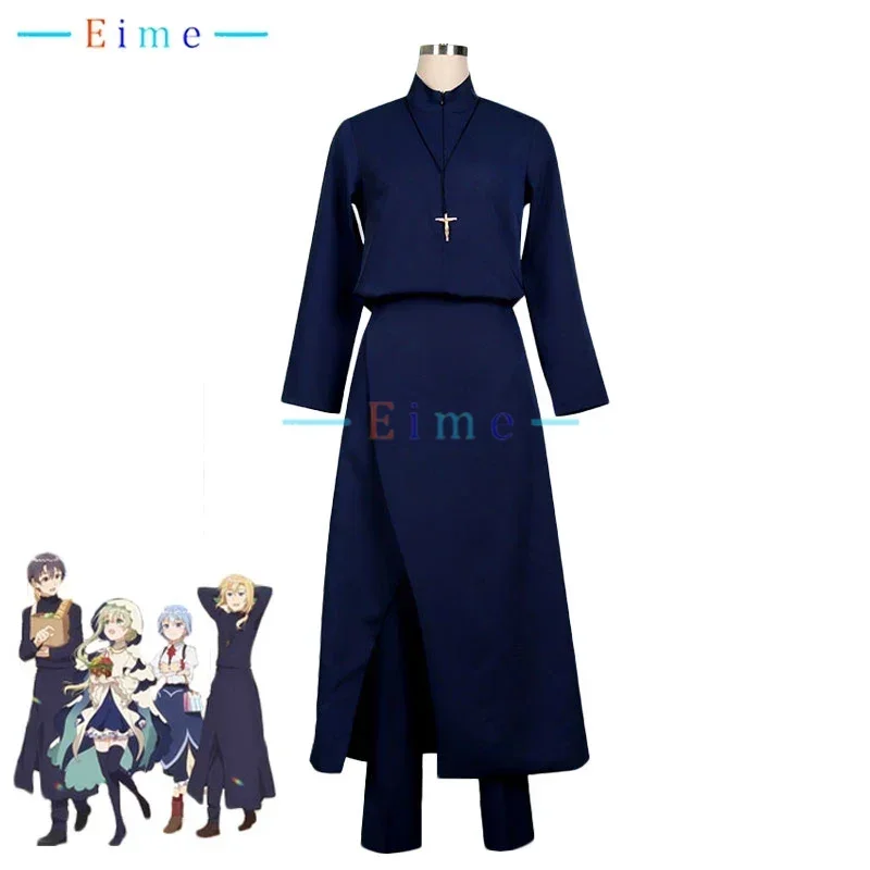 

Lawrence Cosplay Costume Party Outfits Priest Black Suit Halloween Carnival Uniforms Anime Clothing Custom Made