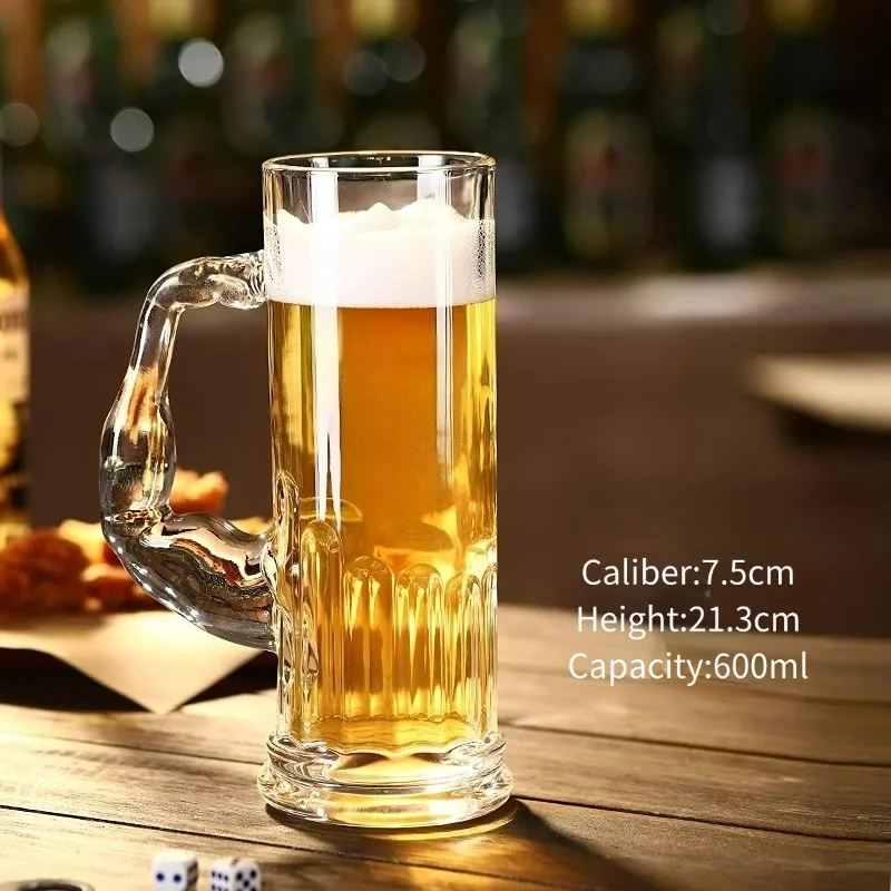 Set 4 Bicchieri Da Birra In Vetro Da 500 Ml – Adatti Al Congelatore, Senza Piombo, Per Pinta E Bevande