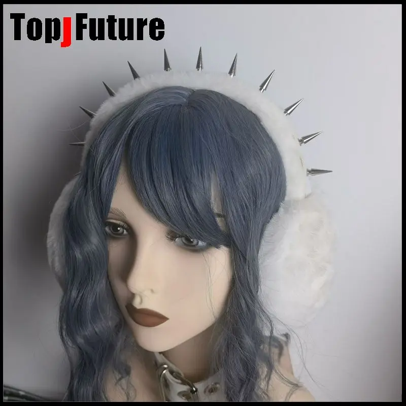 Harajuku Punk Girl Women Plush Spike sticker Warm Earmuffs