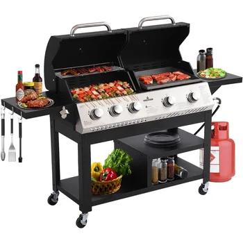 5-Burner Grill Griddle Combo 1