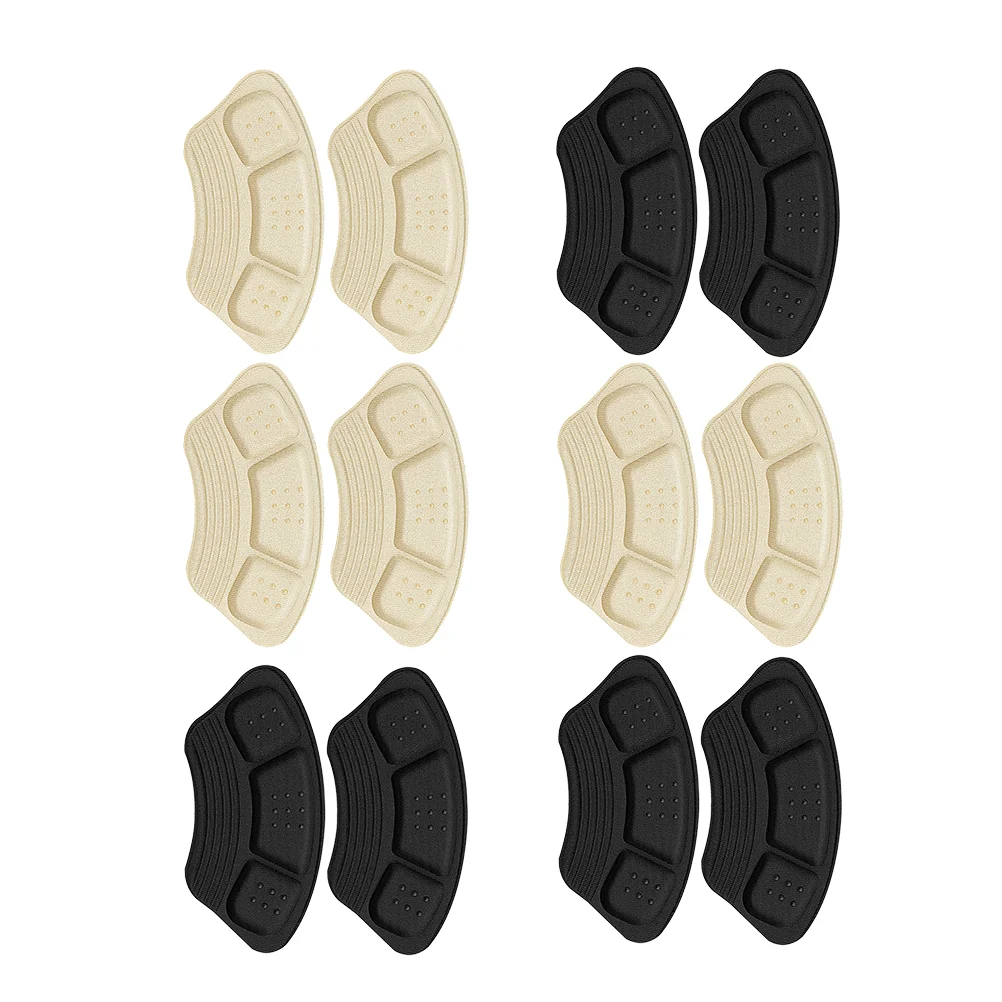 

6 Pairs Non-slip Heel Stickers Grips Cushion Pads For Shoes Inserts Women Loose Affixed Care Foot Accessories