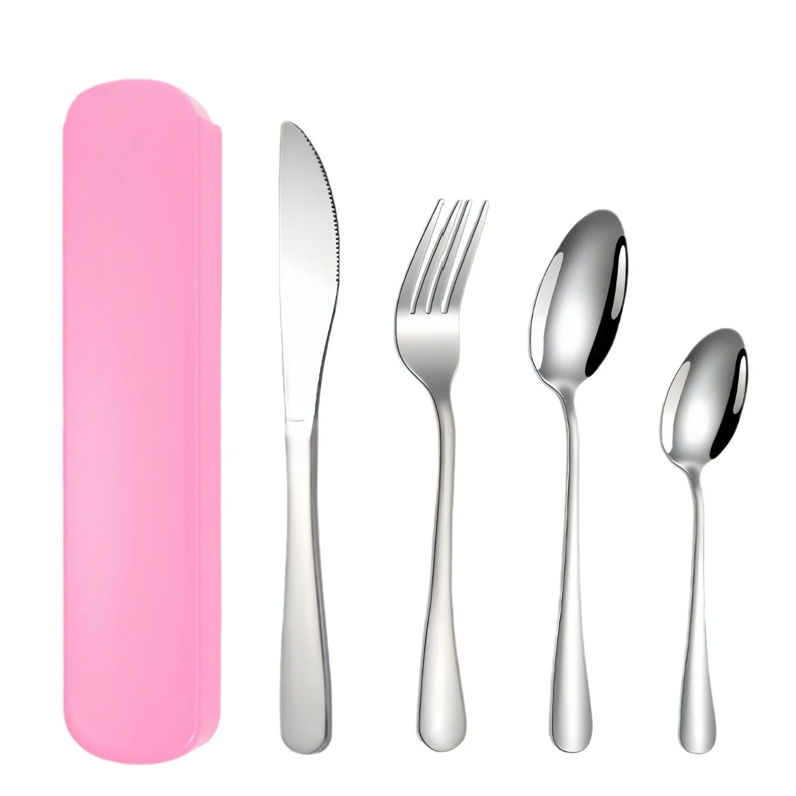 Portable Tableware Spoon Knife Fork Four-piece Set Household Simple Student Dormitory Tableware Set Fit Outdoor cutlery set western style cutlery set picnic cutlery set picnic tableware camping cutlery set wooden cutlery set ceramic dinnerware set