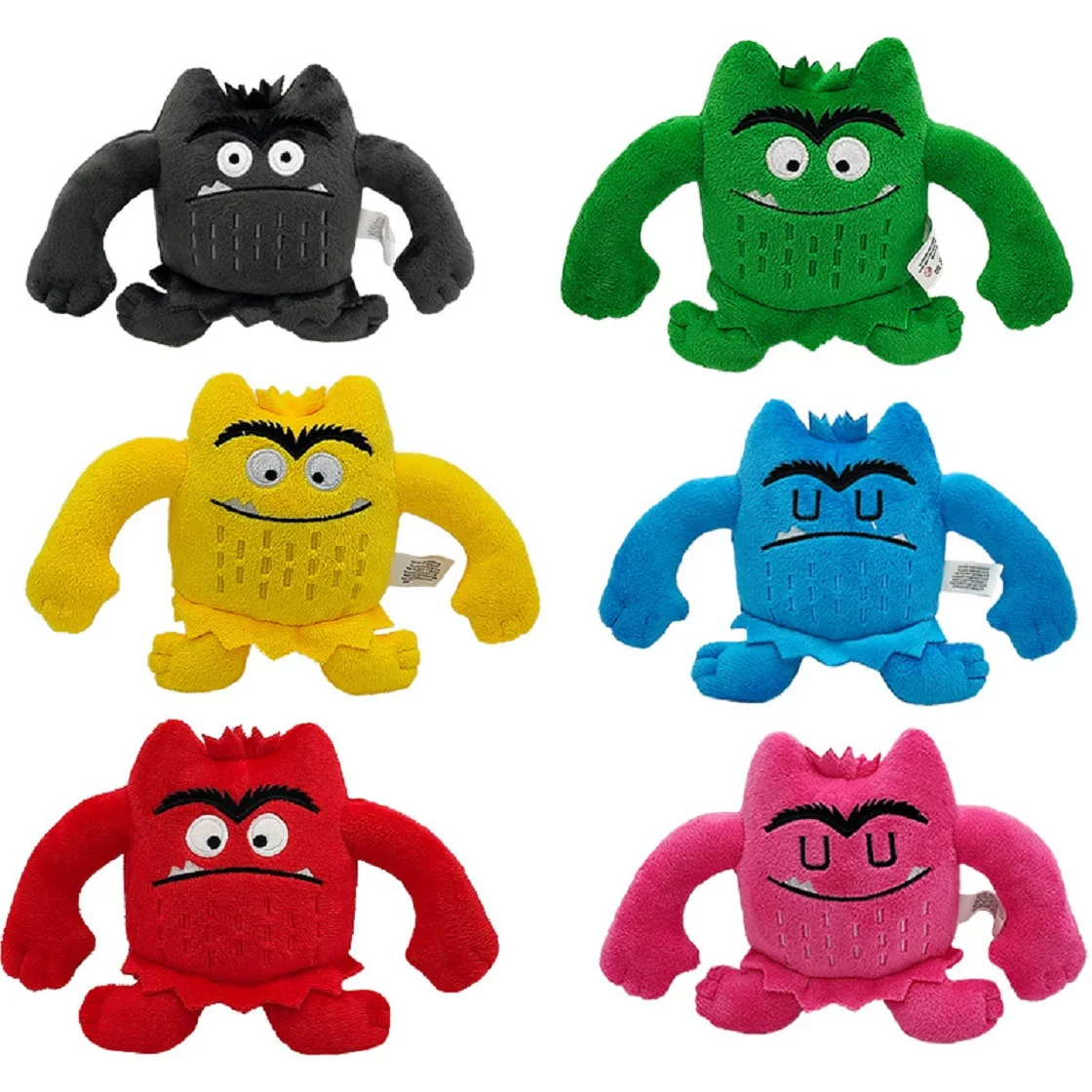 6pcs/set Kawaii The Color Monster Plush Doll for Kids Gifts