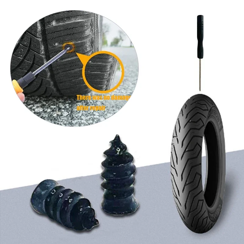 Vacuum Car Tyre Repair Rubber Nail Car Motorcycle Truck Tire Puncture Repair Tubeless Truck Tire Tools Screw wick