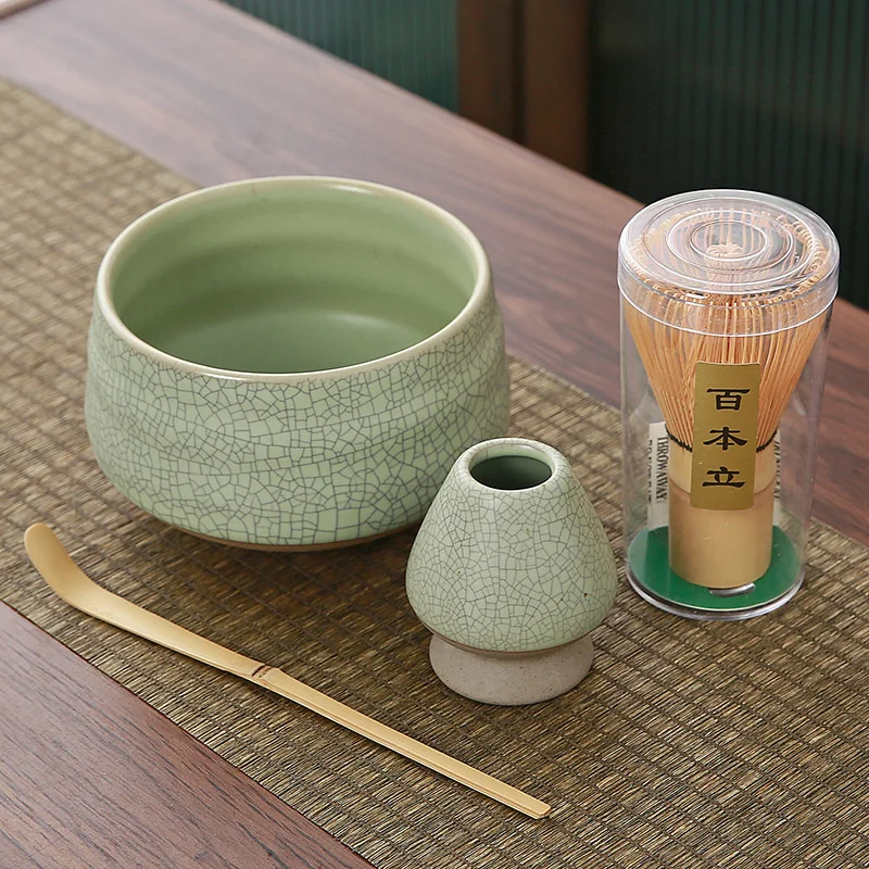 

4pcs/set Japanese Traditional Matcha Gift set Bamboo Matcha Whisk Scoop Holder Tea Stirrer matcha tea spoon of maccha powder