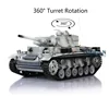 HENG LONG 1/16 Snow 7.0 Plastic German Panzer III L RTR Radio Controlled Tank 3848 360° Turret Remoted Panzer TH17348-SMT4 1
