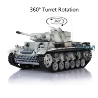 HENG LONG 1/16 Snow 7.0 Plastic German Panzer III L RTR Radio Controlled Tank 3848 360° Turret Remoted Panzer TH17348-SMT4 1