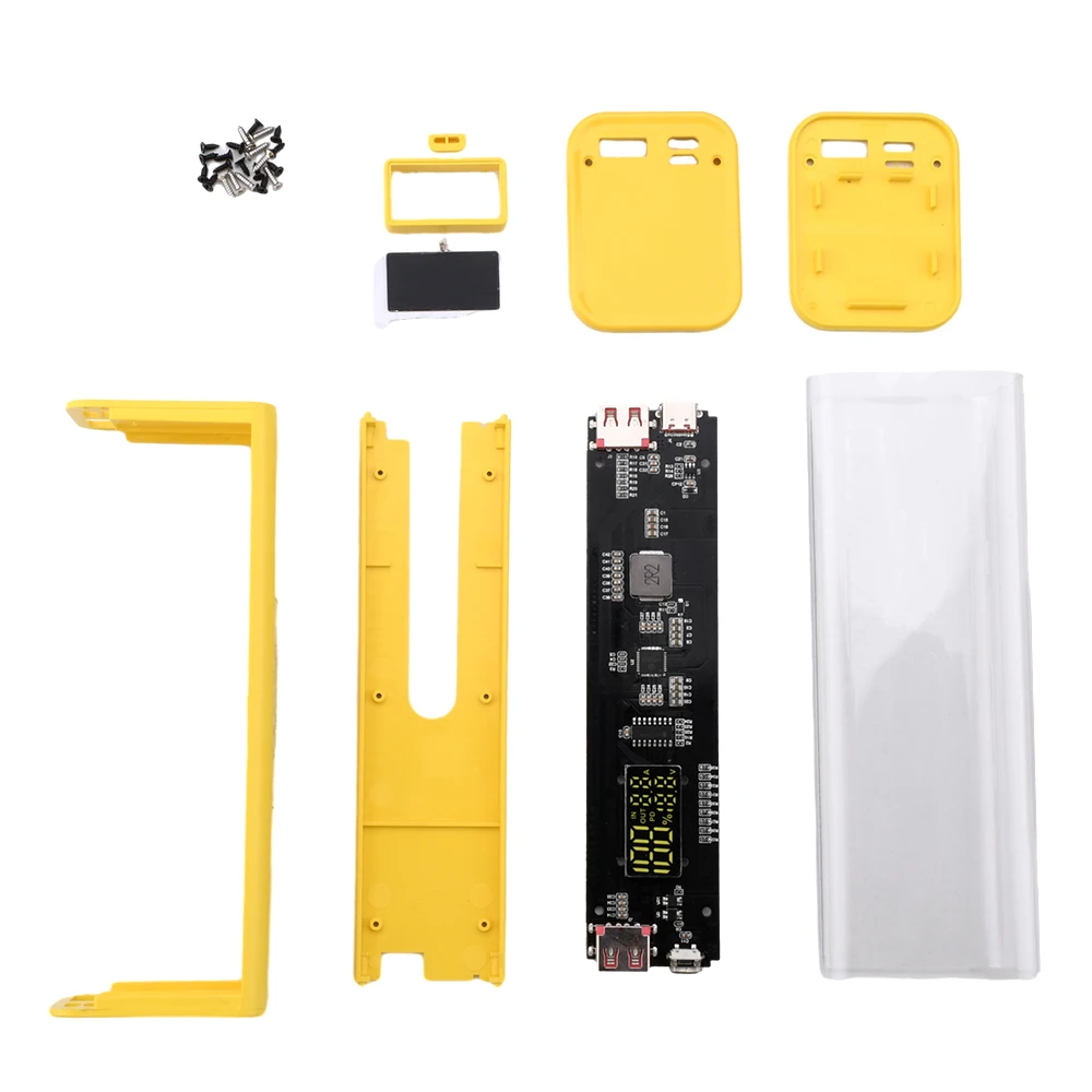 18650 폴리머 20000mA 배터리 충전 전원 은행 상자 22.5W PD 고속 충전 케이스 DIY 키트 모바일 전원 공급 장치 쉘 8 섹션